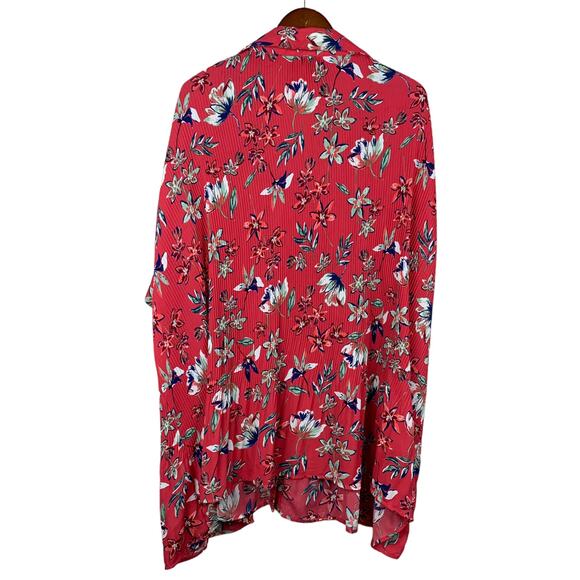 Only Necessities Blouse Top Short Sleeve Pink Floral Women’s 34/36 4X - Picture 8 of 10